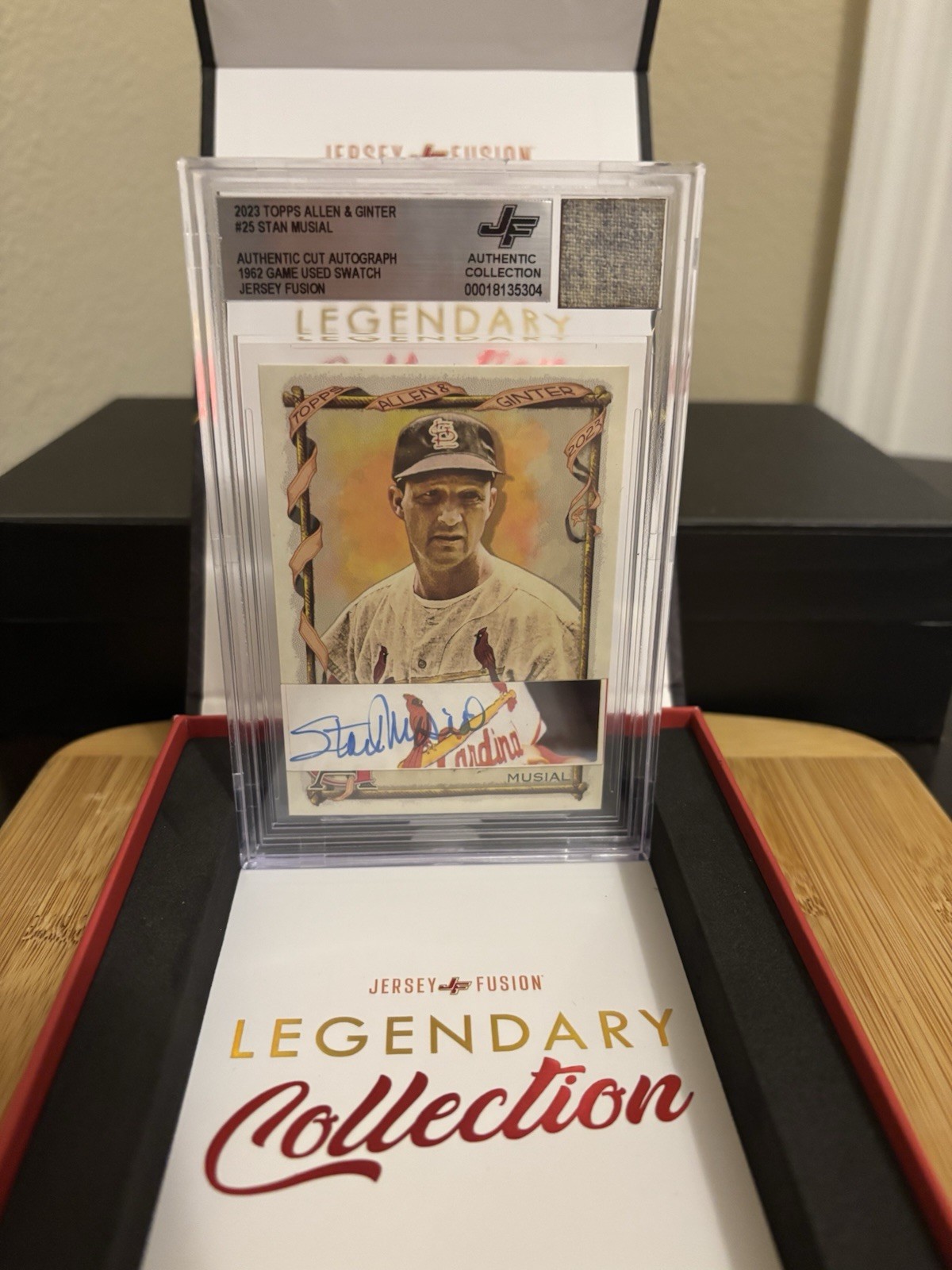 2025 Jersey Fusion Legendary Stan Musial Autograph & Game Worn 1962 Jersey Patch