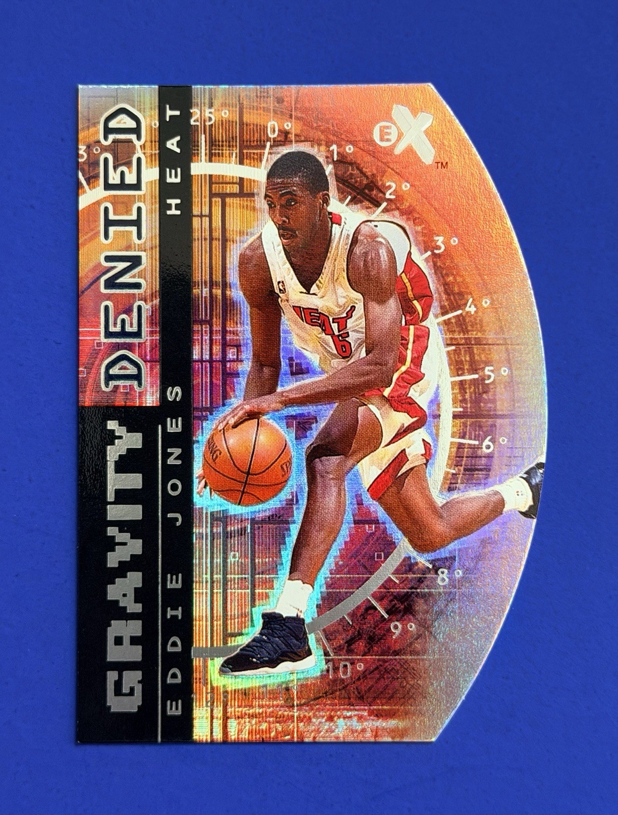 2000-01 Fleer E/X Eddie Jones Heat Die-cut Gravity Denied Foil Insert Card #3 GD