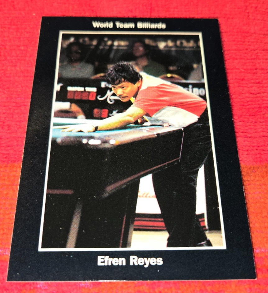 1993 PRO BILLIARDS POOL CARD #108 EFREN REYES RC ROOKIE CARD FRESH FROM SET