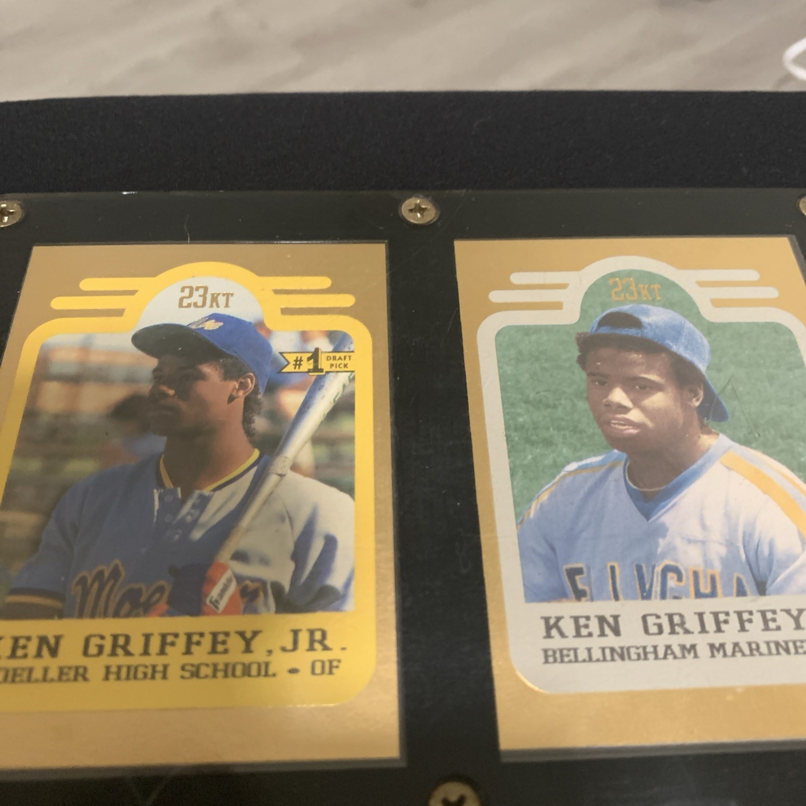 Ken Griffey JR 1991 Bleachers Baseball 23KT (3) Card Matching # Set /10000