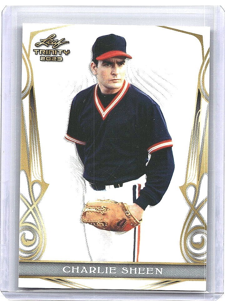 2023 Leaf Trinity Mega Box – Charlie Sheen #11 – Ricky Wild Thing Vaughn