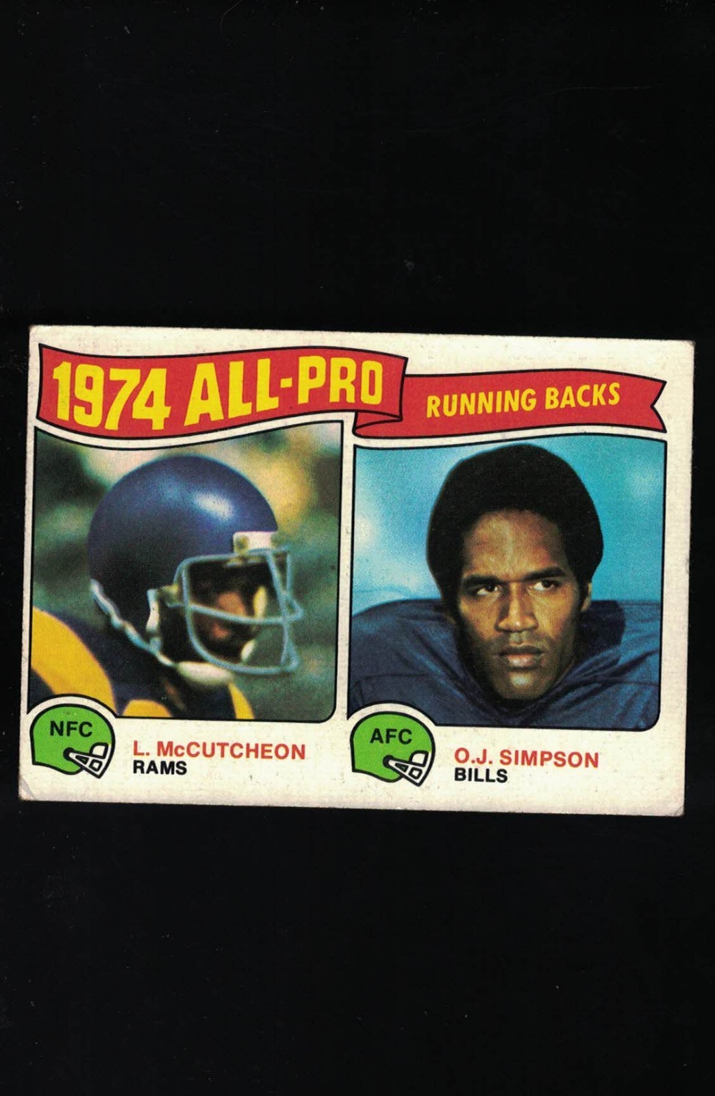 1975 Topps Football All-Pro Running Backs #209 *SIMPSON, McCUTCHEON*
