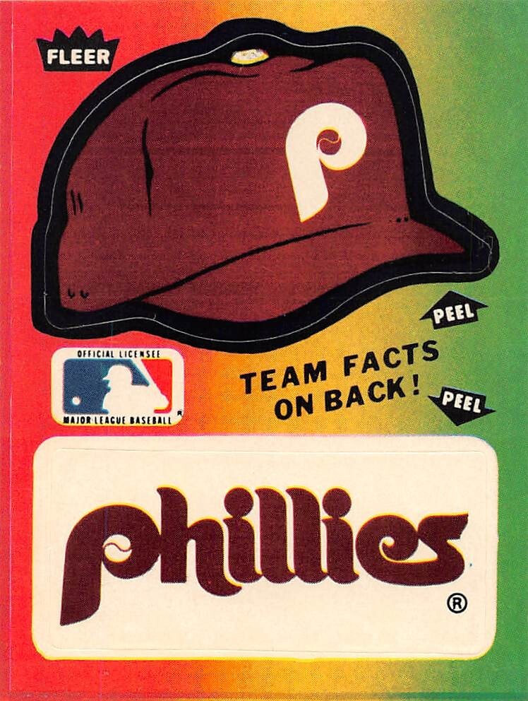 1983 Fleer Sticker Team Hats & Logo Philadelphia Phillies 🔥⚾🔥