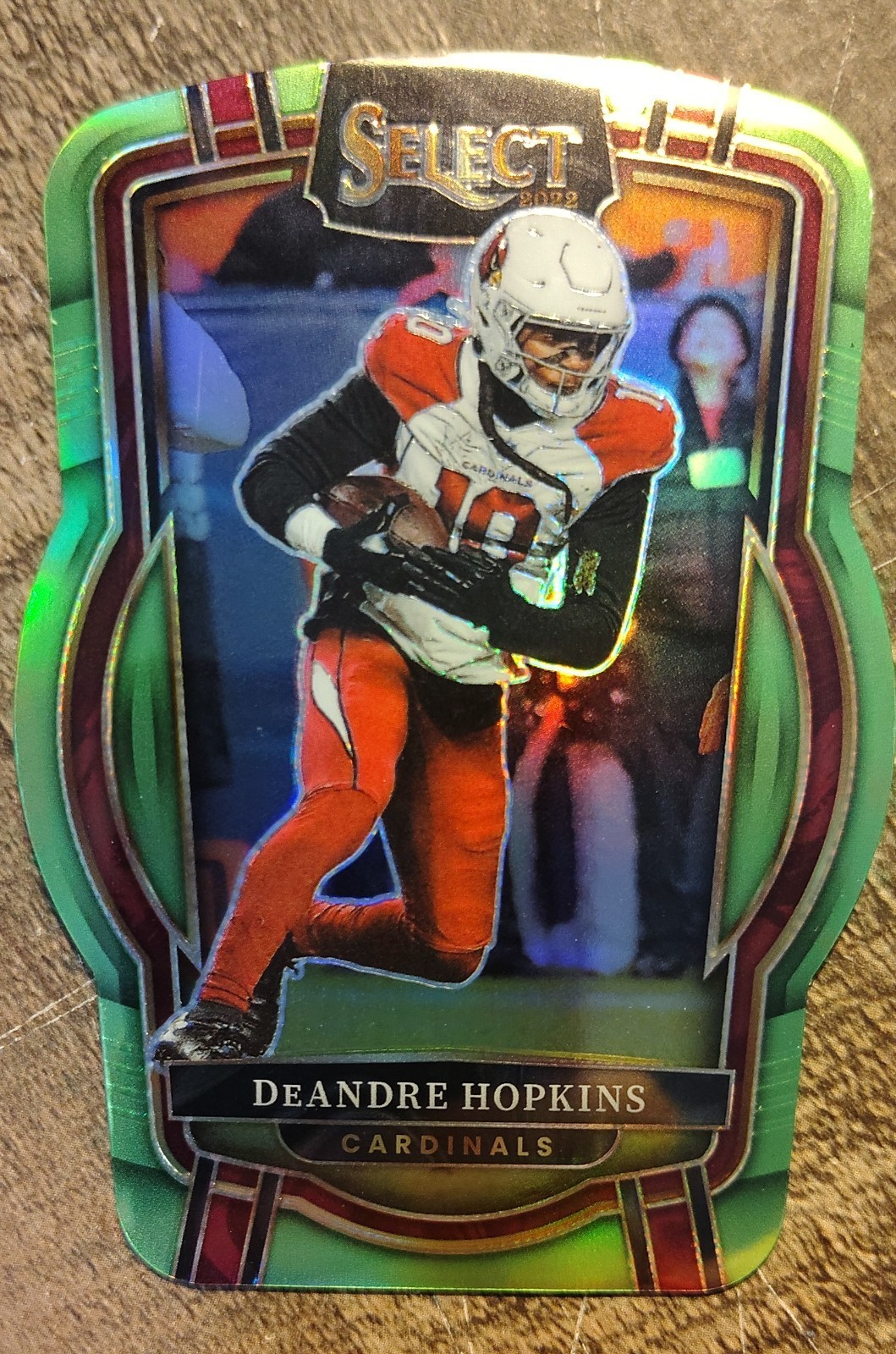 2022 Panini Select – DeAndre Hopkins #298 Neon Green Prizm Die-Cut /299