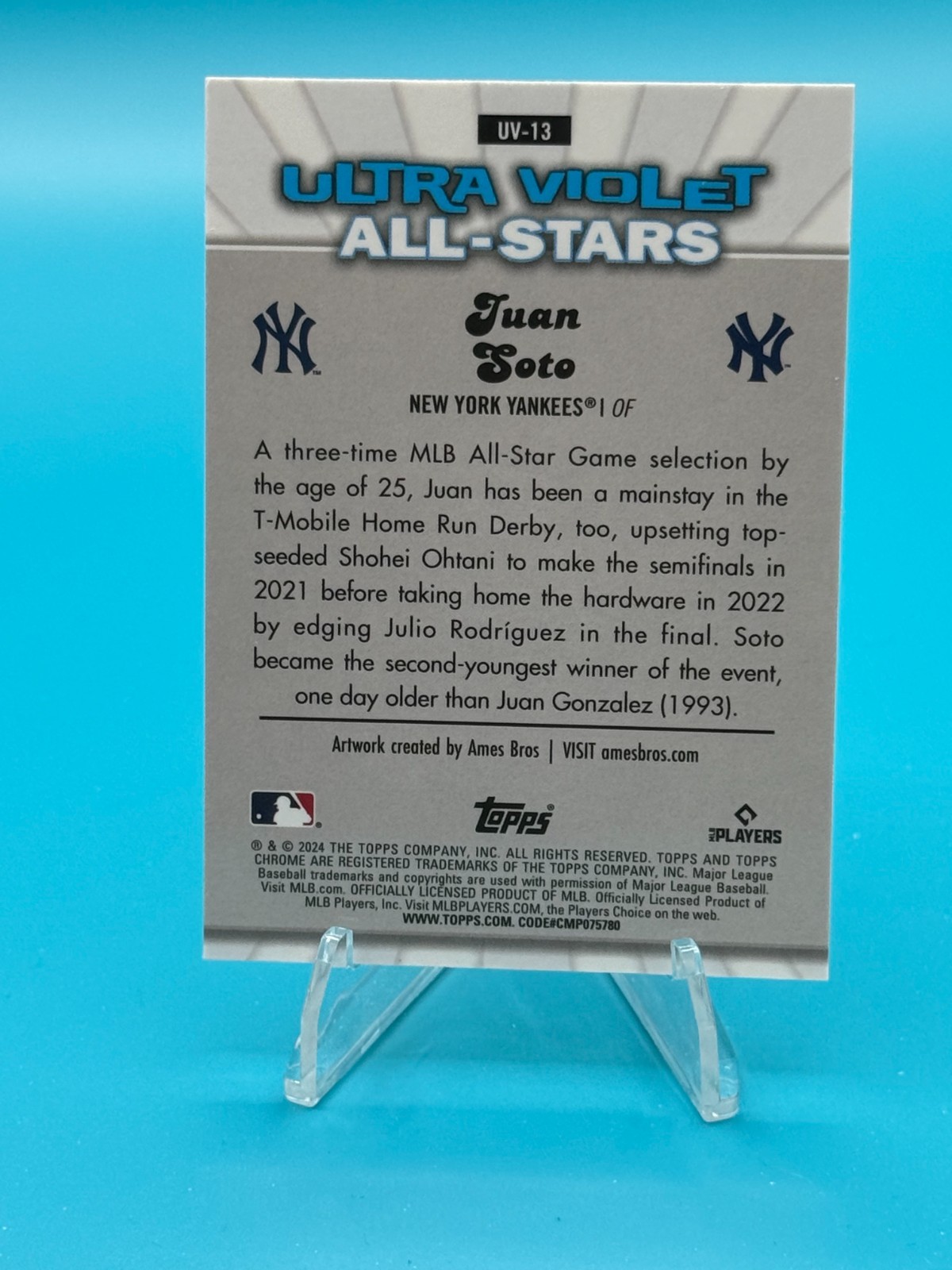 2024 Topps Chrome Juan Soto Ultra Violet All-Stars SSP #UV-13 Yankees Case Hit!