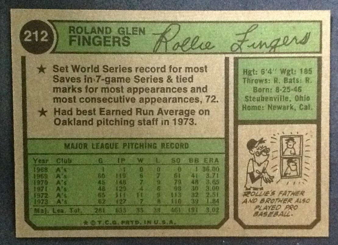 1974 Topps Pick a Card Complete your Set EX-MT-NM #192-366 NEW UPDATED
