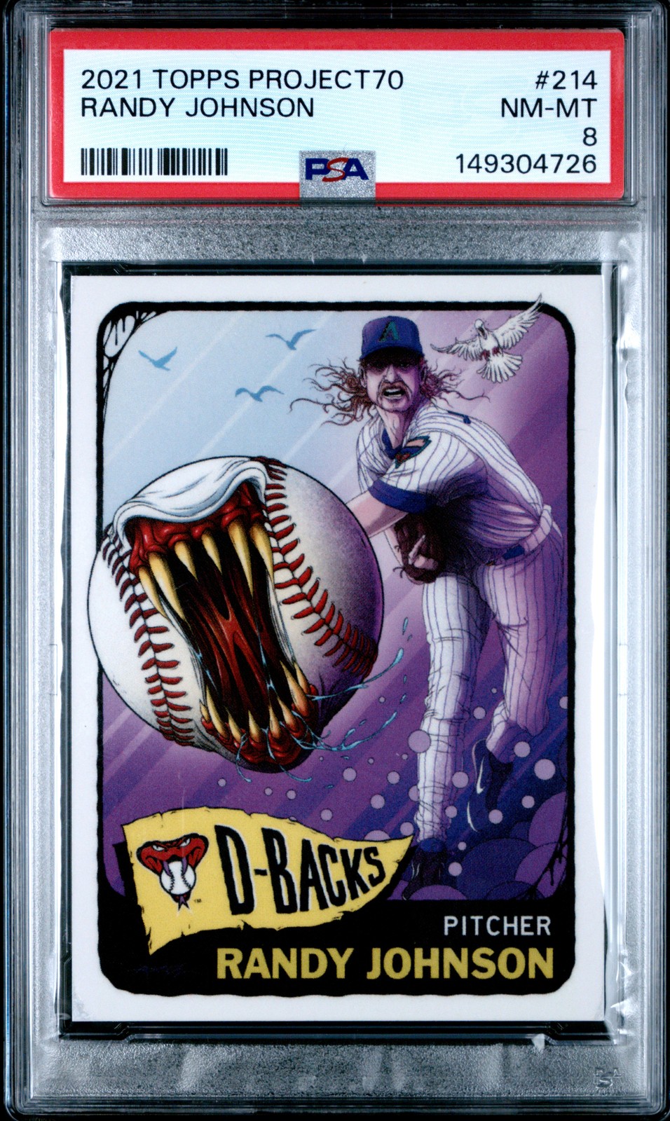 2021 TOPPS PROJECT70 #214 RANDY JOHNSON PSA 8