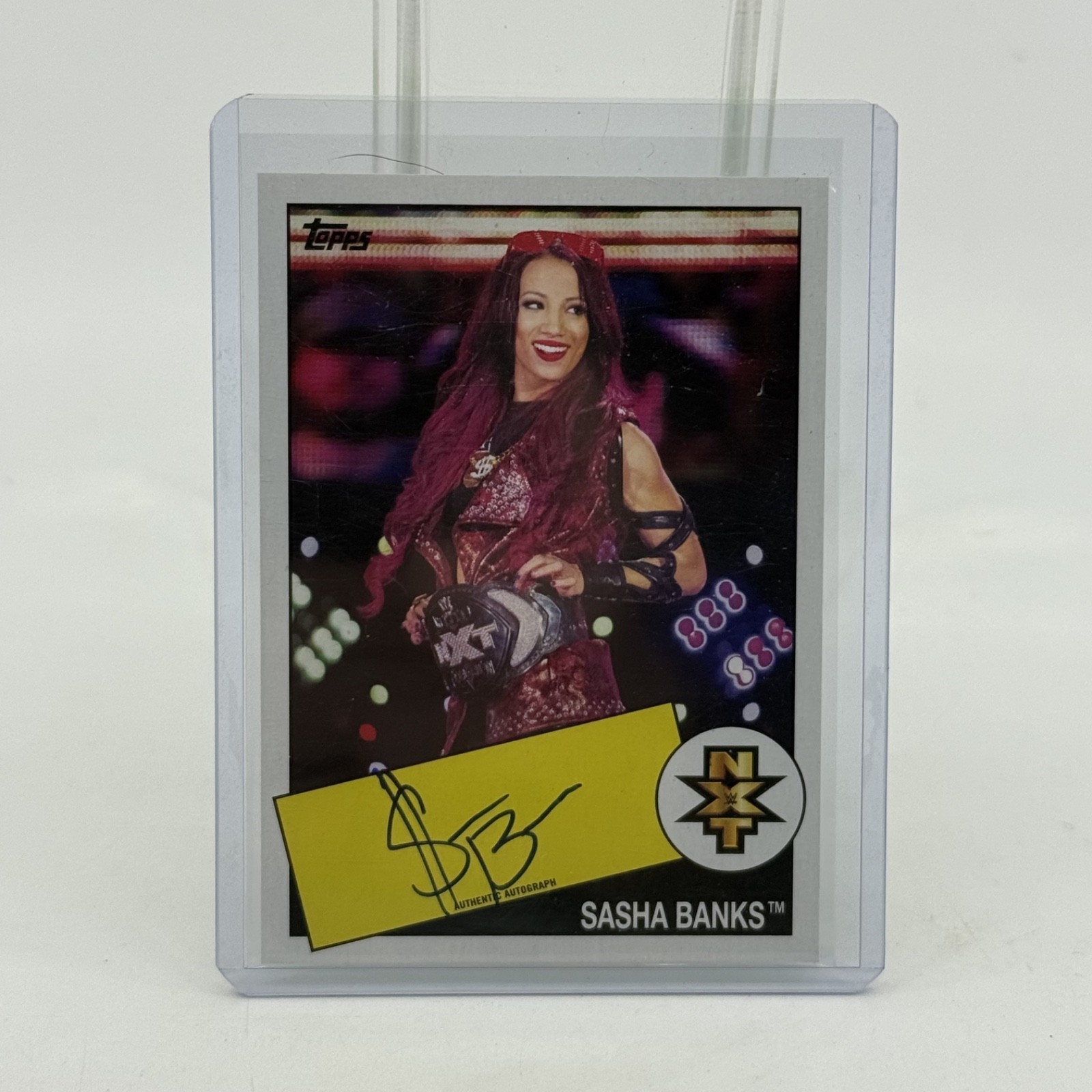 2015 Topps Heritage WWE NXT Sasha Banks Mercedes Mone On Card Autograph