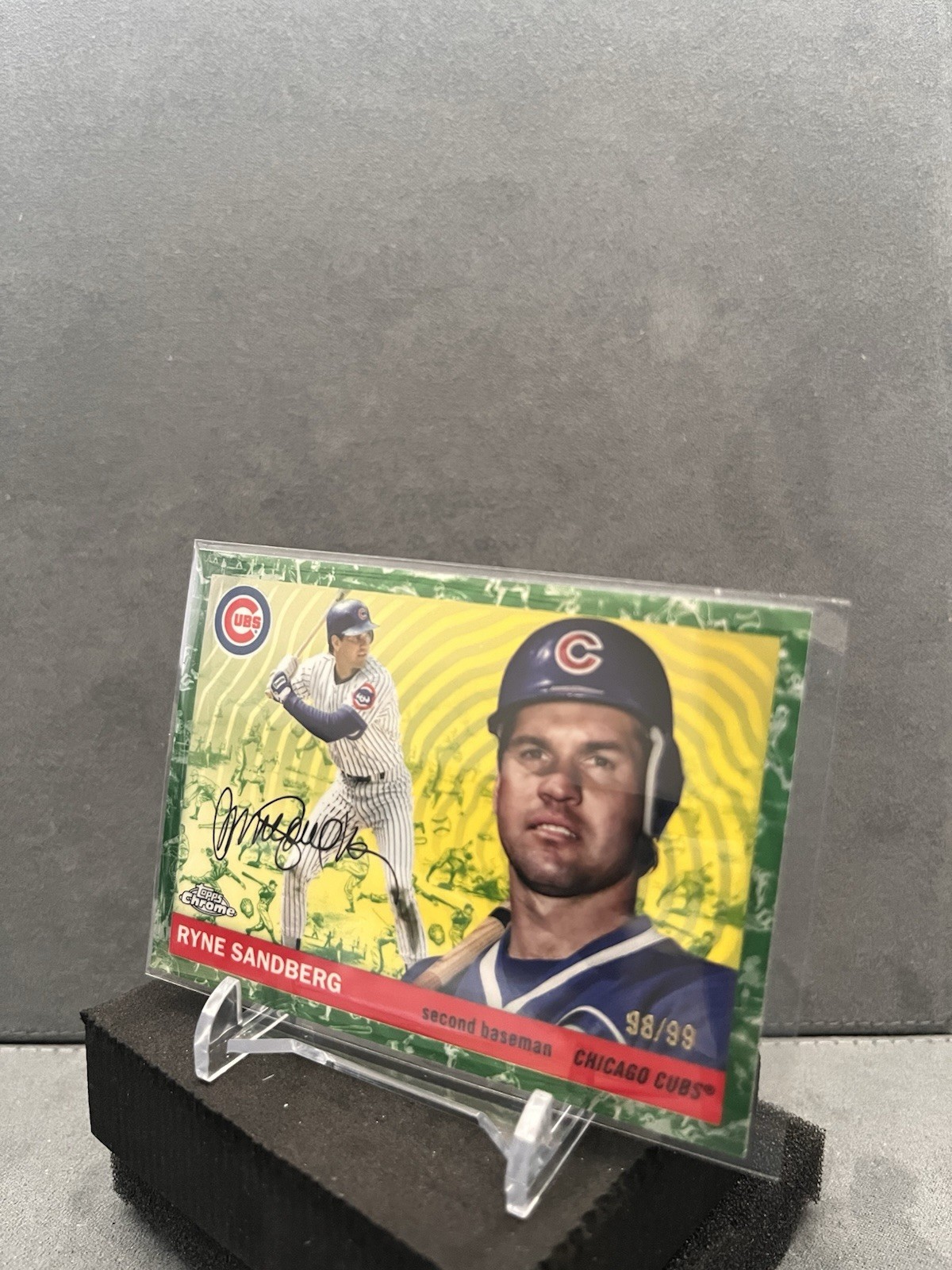 2025 Topps Platinum Baseball – Ryne Sandberg Green Toile /99
