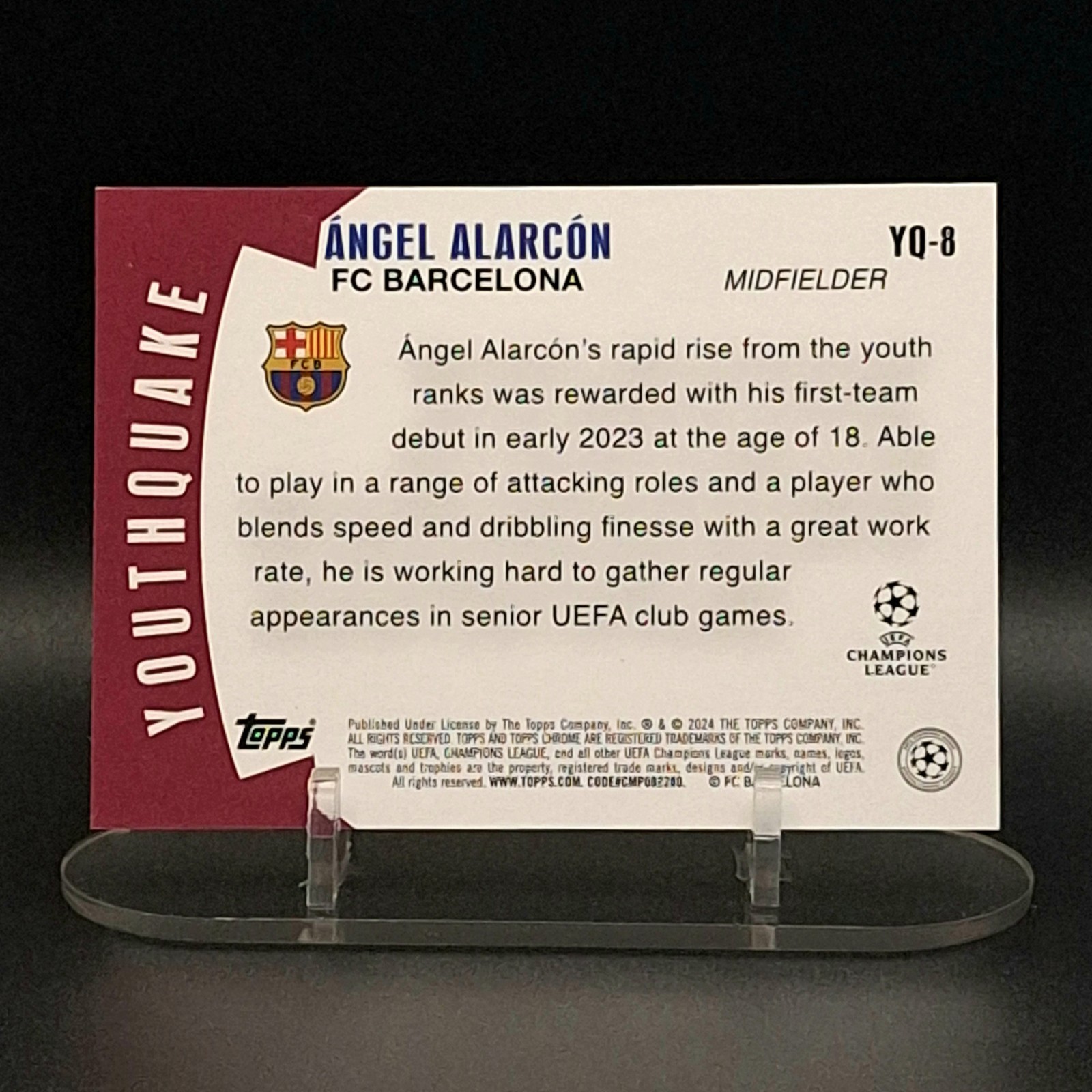 Ángel Alarcón RC 2023-24 Topps Chrome UEFA /99 Youthquake Green Refractor
