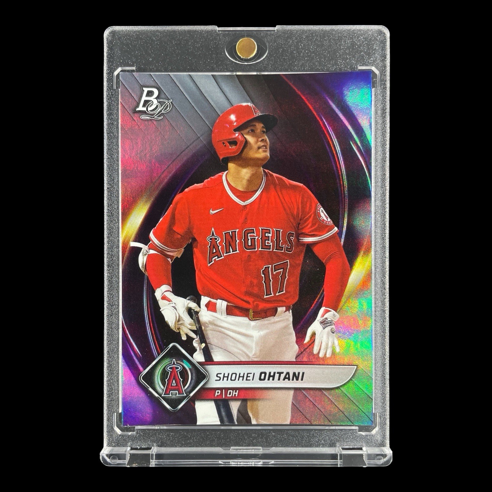 SHOHEI OHTANI PLATINUM RAINBOW FOIL HOLO CARD 2022 Bowman Platinum – Dodgers