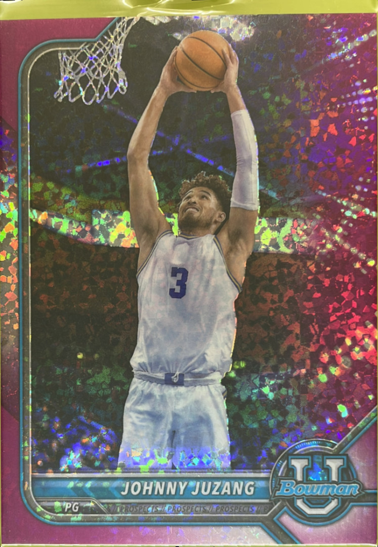 2021-22 Bowman Chrome U Johnny Juzang Fuchsia Mini Diamond Refractor /150 #97