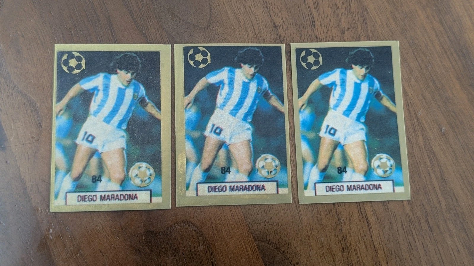 1990 Copa Mundo Italia 90 Gold Sticker Diego Maradona (3)