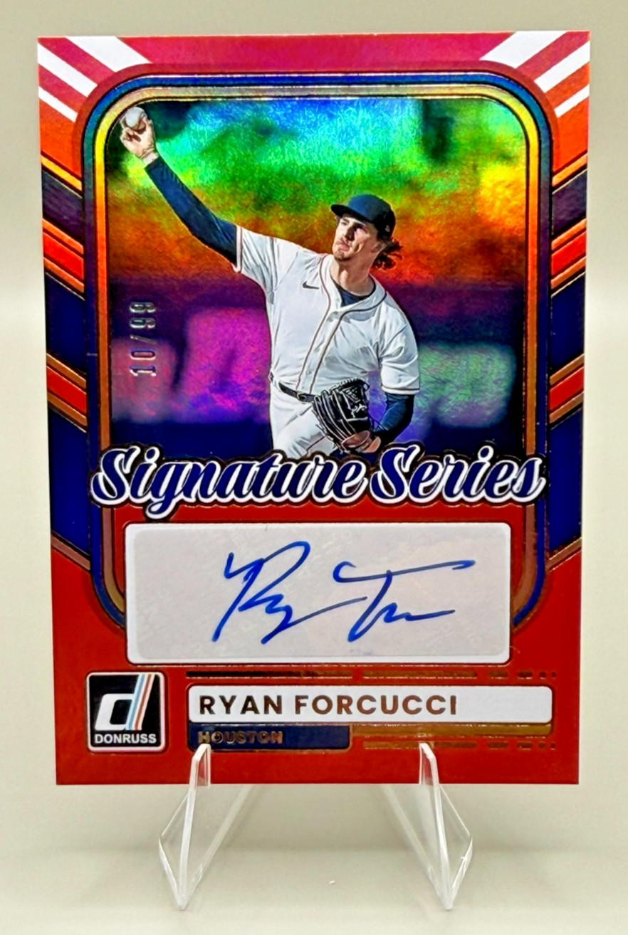2026 Donruss – Ryan Forcucci – Signature Series Auto Holo Red /99 – Astros