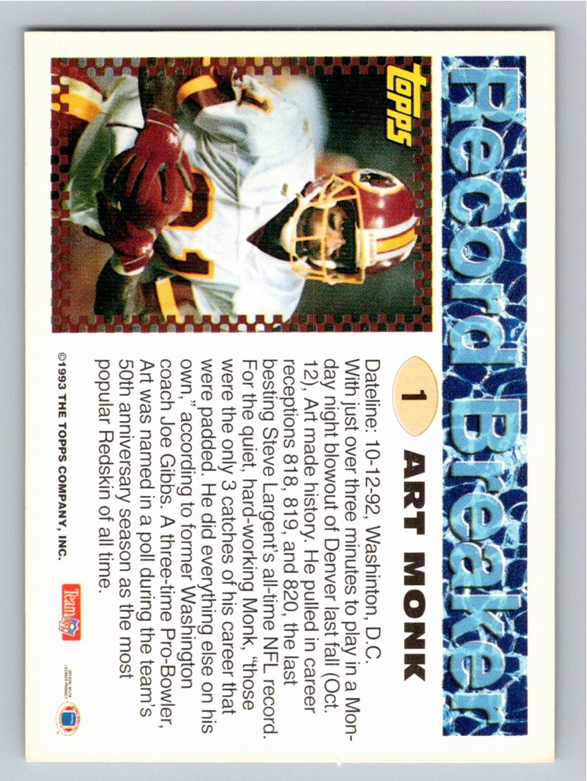 1993 Topps Gold Art Monk 1