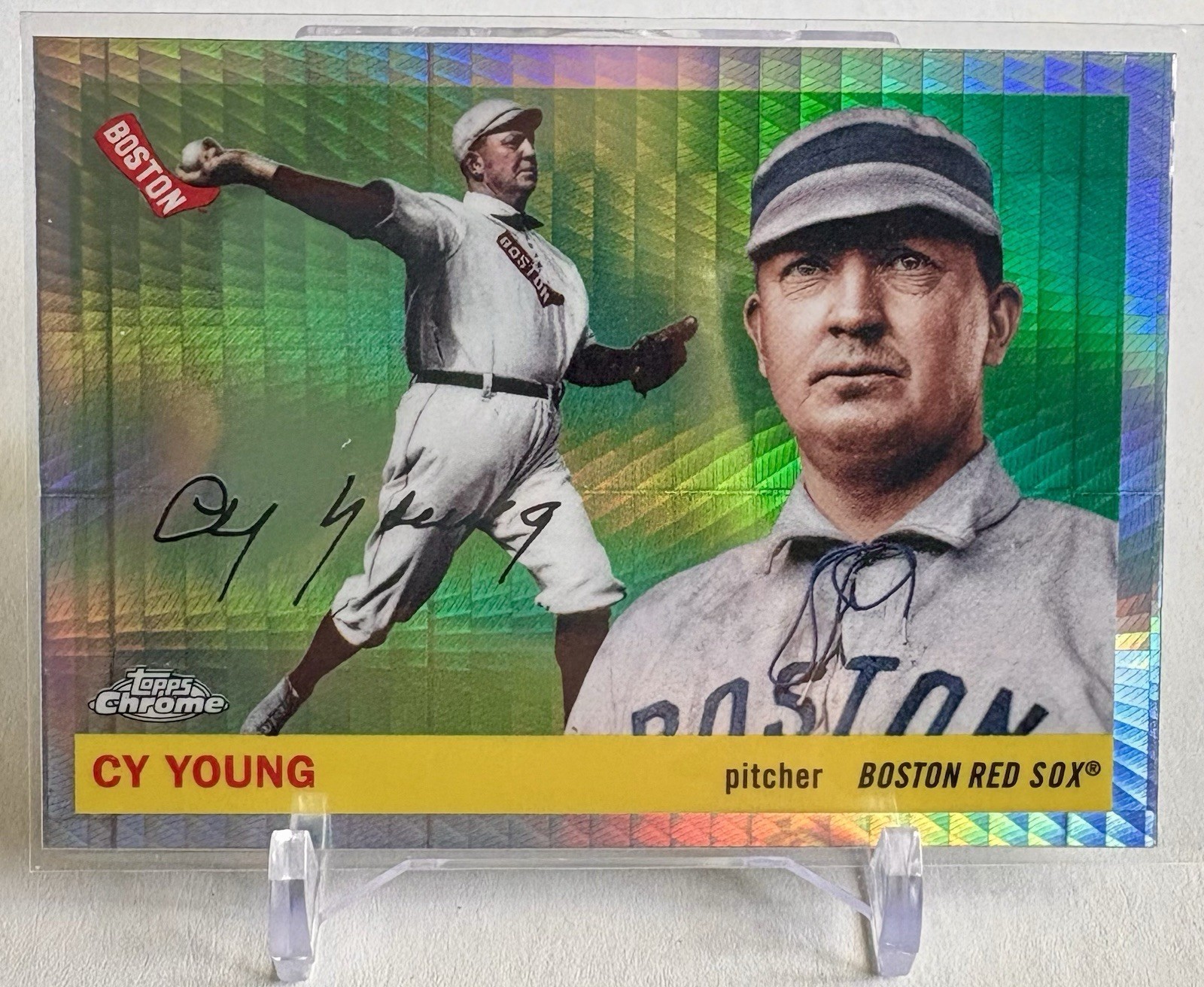Cy Young 2025 Topps Chrome Platinum #251 – Prism Refractor – Red Sox HOF