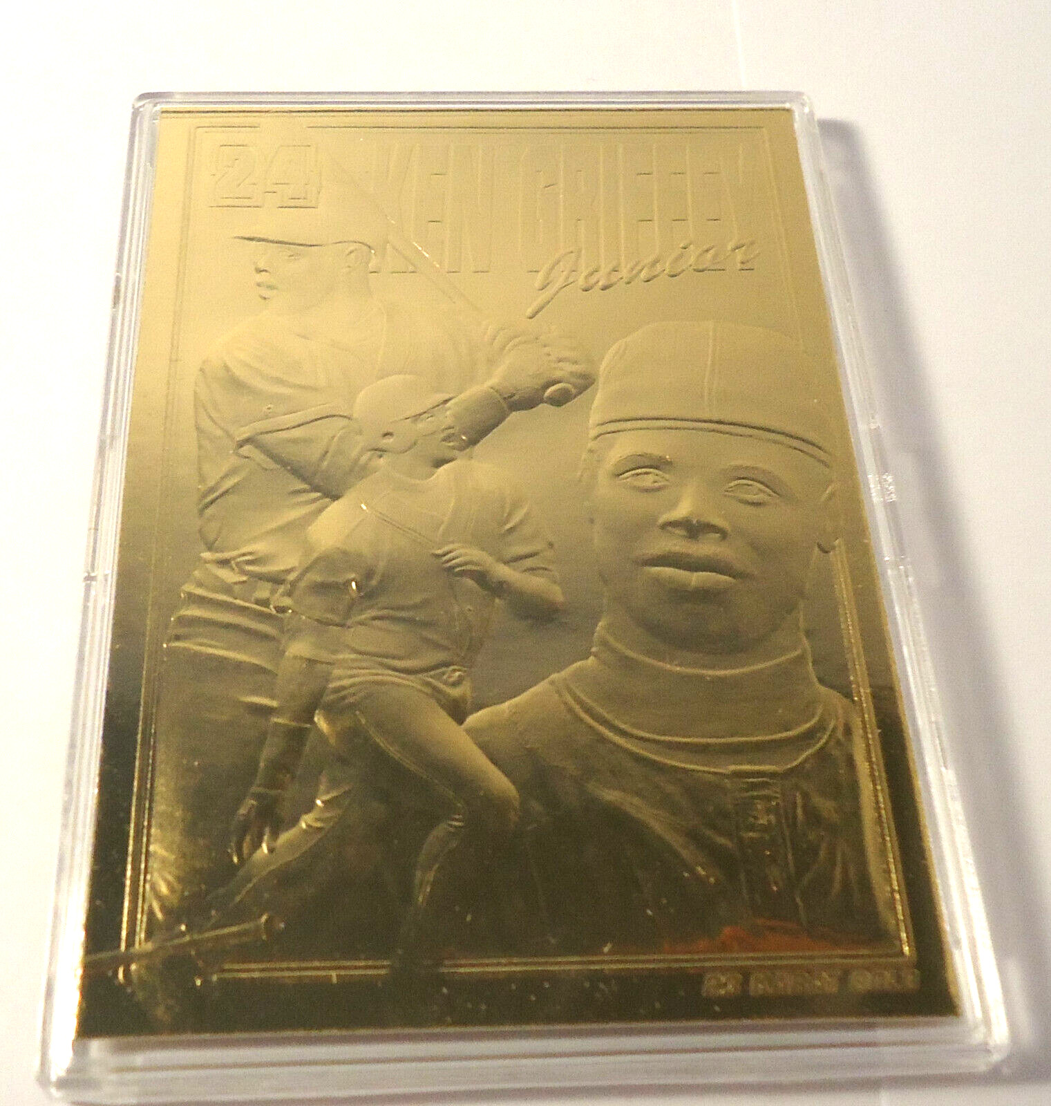 KEN GRIFFEY JR. 1996 Bleachers 23 Karat GOLD Foil Sculptured Baseball Card NM-MT