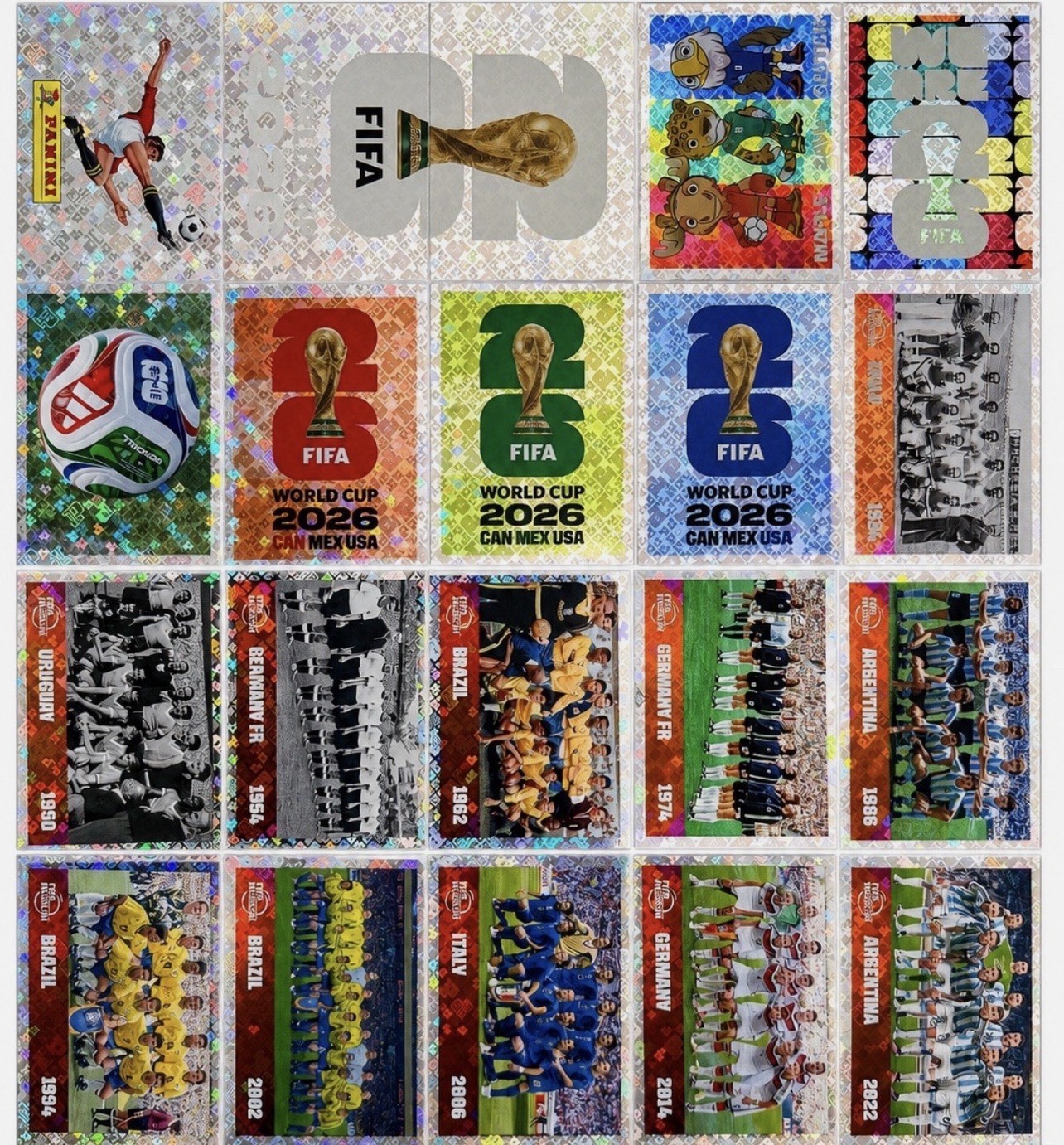 2026 Panini FIFA World Cup Stickers #00-#FWC19 and WCTT Trophy Card YOU PICK