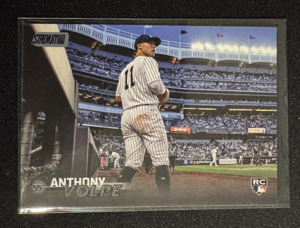 2023 Topps Stadium Club #191 Anthony Volpe Black Foil New York Yankees RC