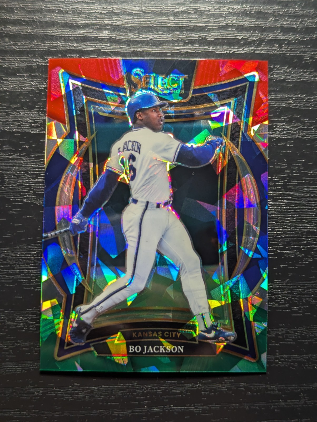 2025 Panini Select – Concourse Bo Jackson #13 Red & Green Ice Prizm