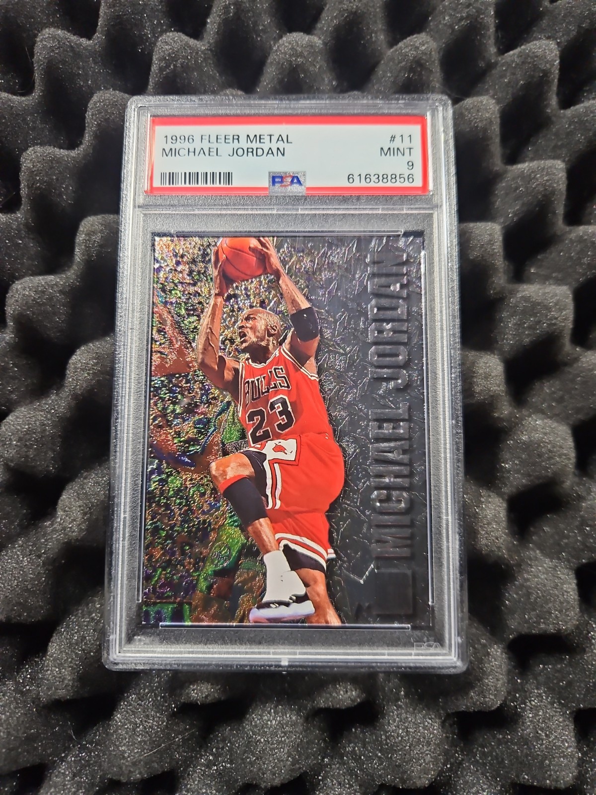 1996 FLEER METAL MICHAEL JORDAN #11 PSA 9 MINT Iconic Rare Base Invest Pop-2K+🔥