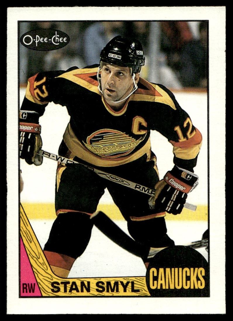 1987-88 O-Pee-Chee Stan Smyl Vancouver Canucks #4