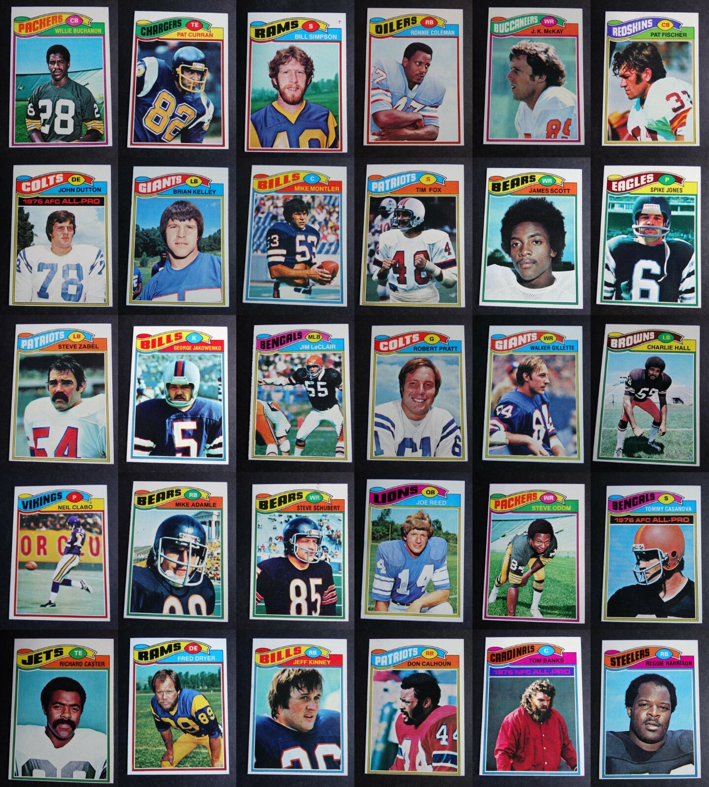 1977 Topps Football Cards Complete Your Set You U Pick From List 401-528