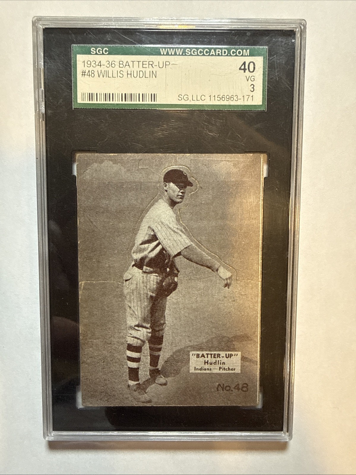 1934-36 National Chicle Batter-Up – R318 Willis Hudlin #48