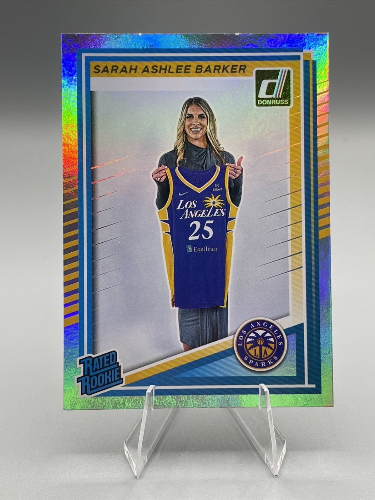 Sarah Ashlee Barker Silver Holo FOIL Rated Rookie #100 2025 WNBA Donruss Sparks