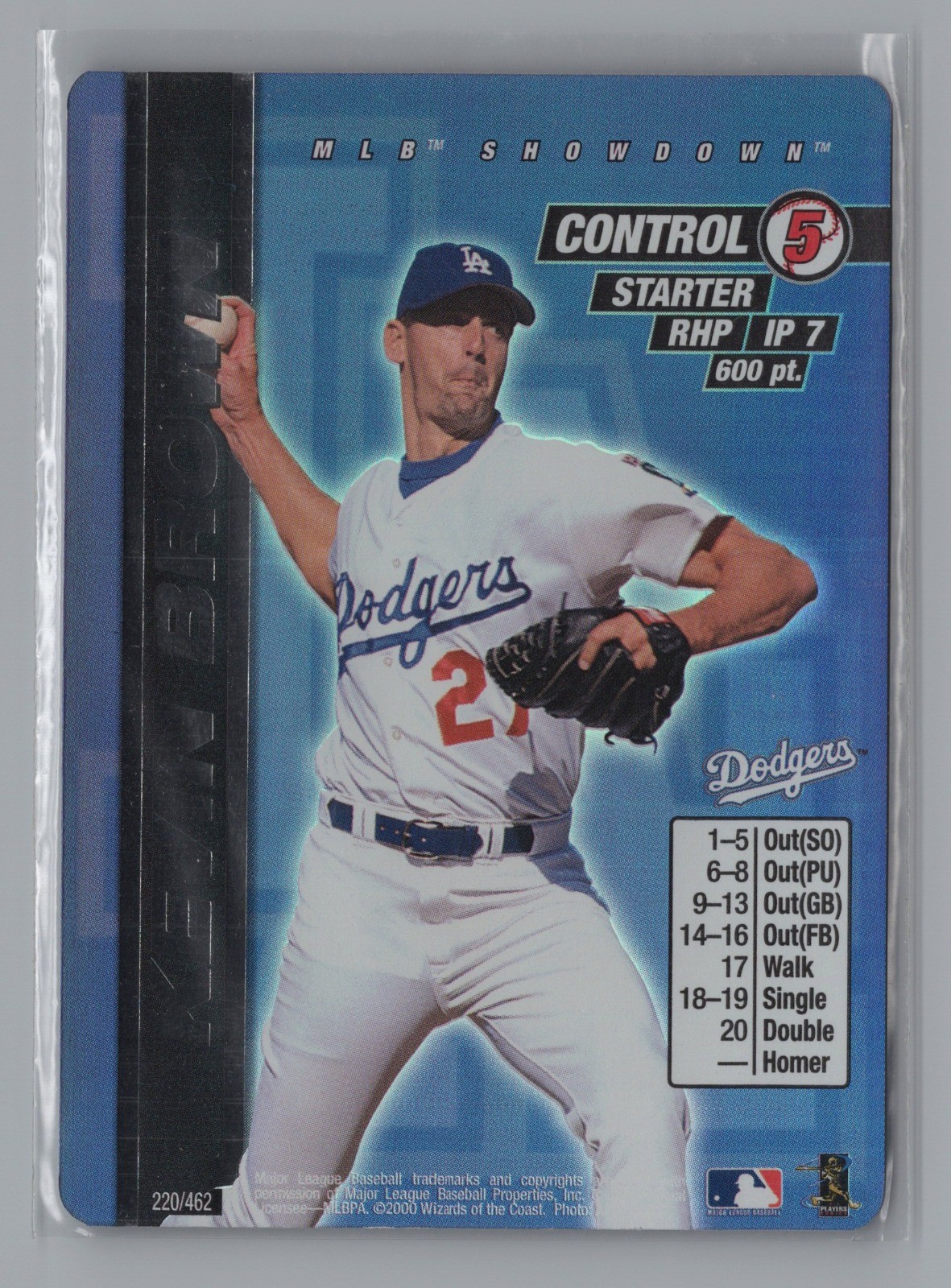 2000 MLB Showdown Unlimited Kevin Brown #220 Los Angeles Dodgers