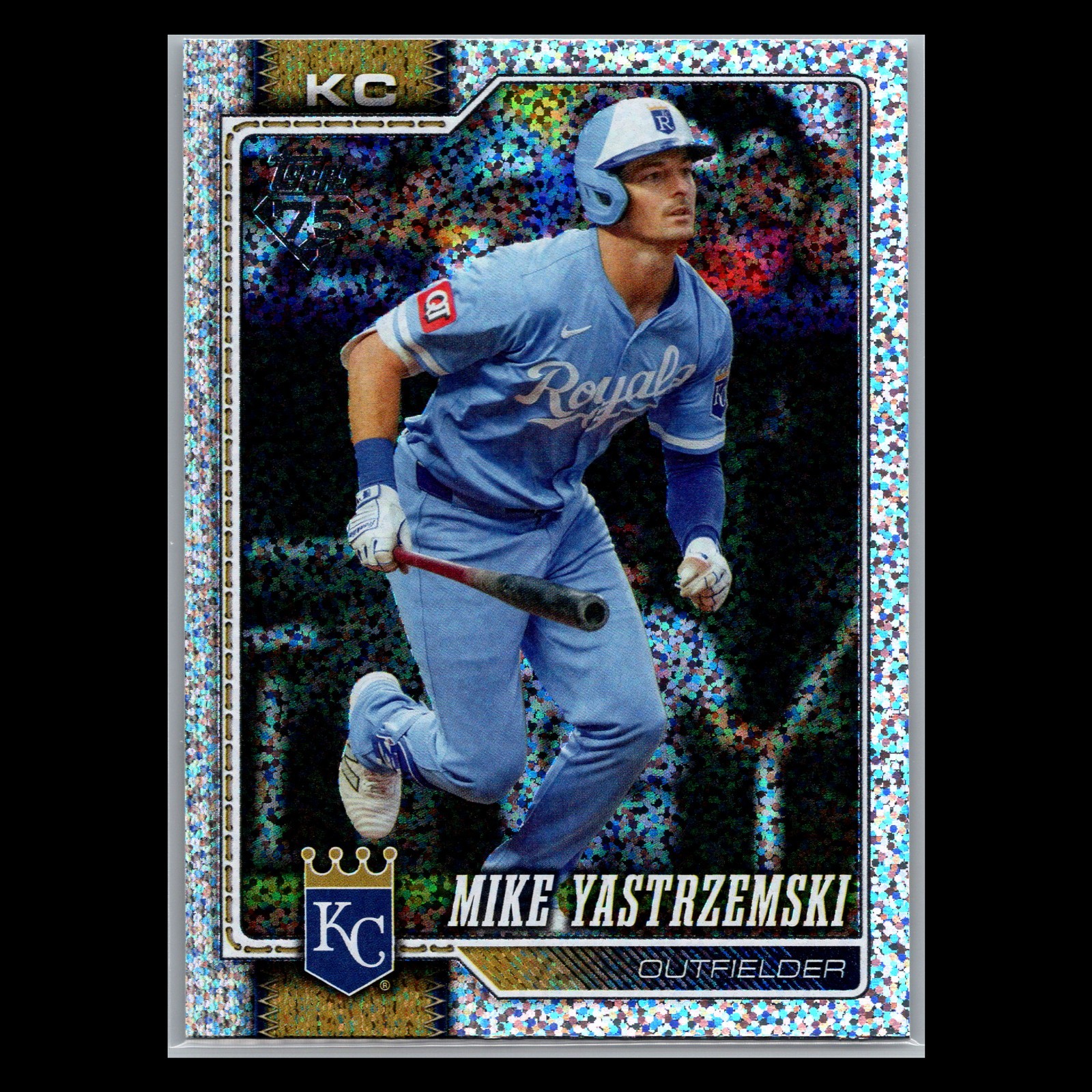 2026 Topps Series 1 #242 Mike Yastrzemski Confetti Foil Kansas City Royals