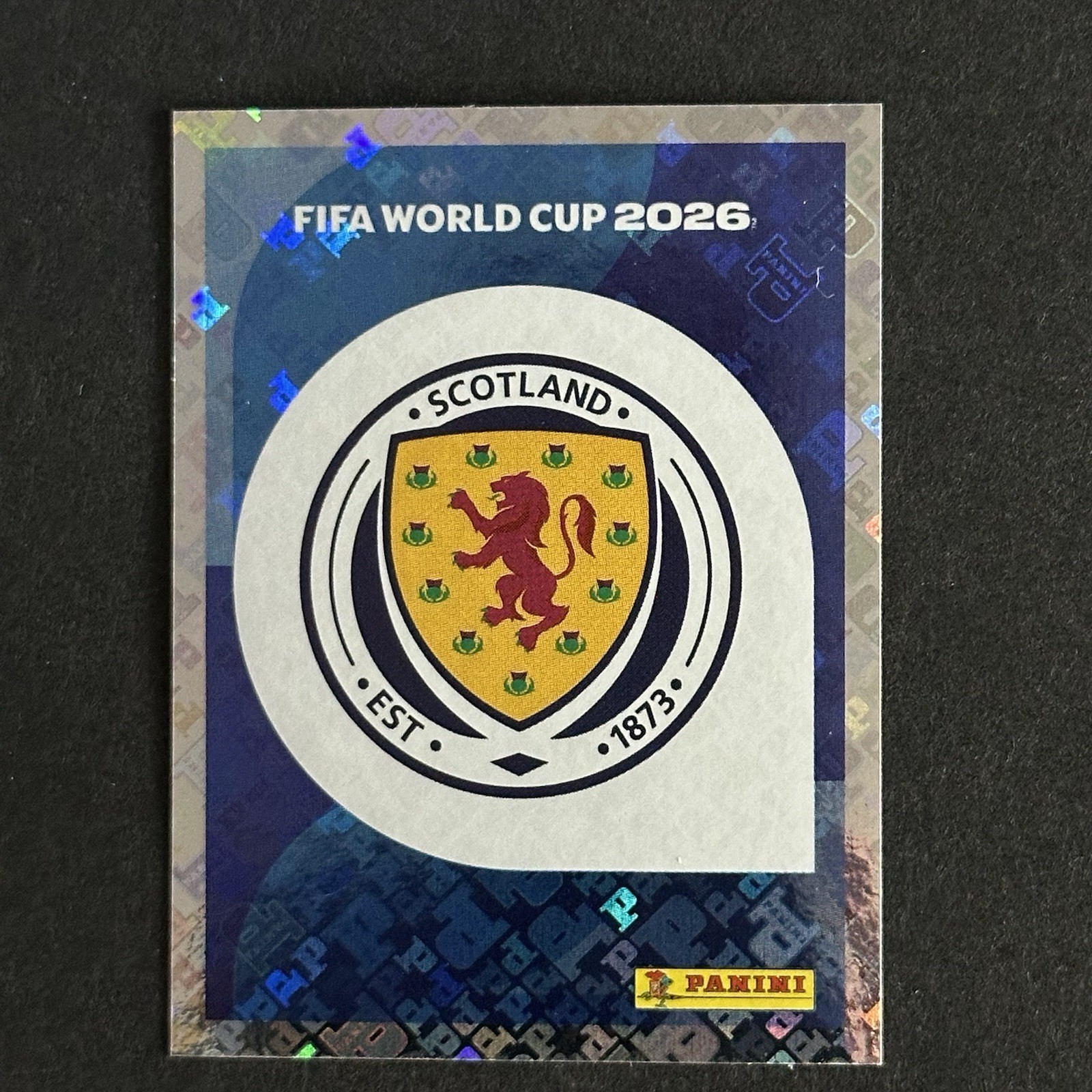 2026 Panini FIFA World Cup Scotland Logo Holo Sticker SCO 1 SPFL SFA