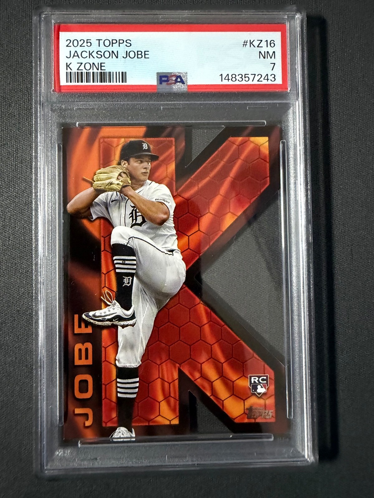2025 Topps Series 2 K-Zone Die Cut SP #KZ-16 Jackson Jobe PSA 7