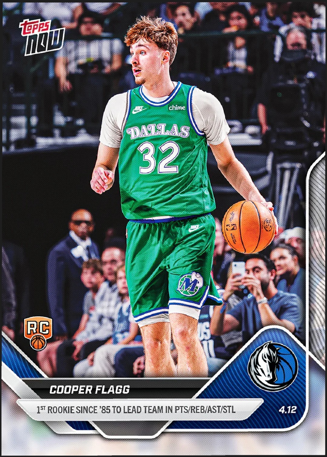 2026 Topps Now #253 Cooper Flagg Rookie Card RC Dallas Mavericks Historic