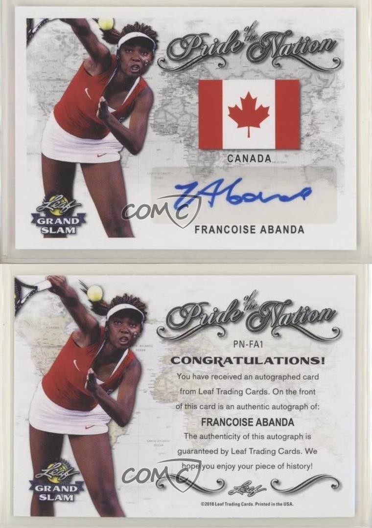 2018 Leaf Grand Slam Pride of the Nation Francoise Abanda #PN-FA1 Auto uk2
