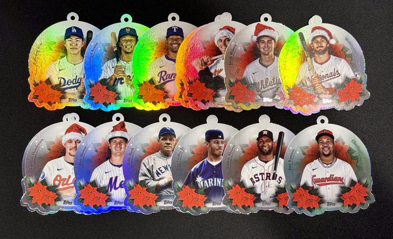 2025 Topps Holiday Oversized DIE-CUT ORNAMENT Singles You Pick / Complete Ur Set