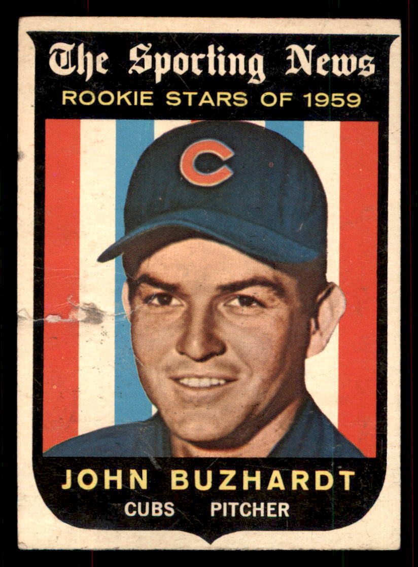 1959 Topps Baseball #118 John Buzhardt PR (Filler) *RC3