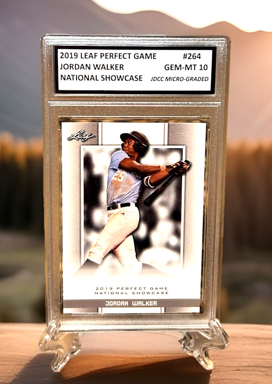 GRADED GEM-MT 10 Jordan Walker 2019 Leaf Perfect Game ROOKIE CARD #264