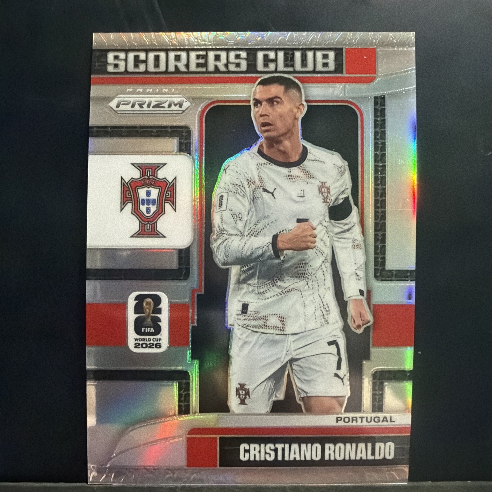 2026 Panini Prizm FIFA World Cup CRISTIANO RONALDO SILVER PRIZM SCORERS CLUB