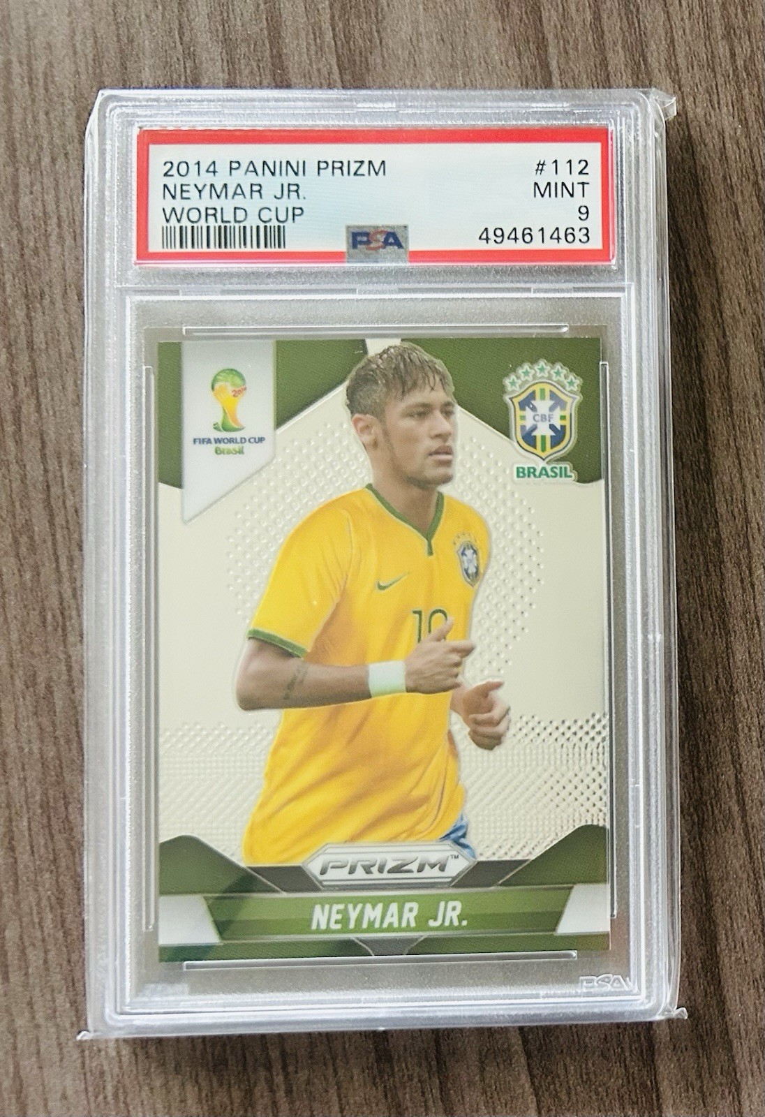 2014 Panini Prizm World Cup Neymar Jr. Base Card #112 PSA 9