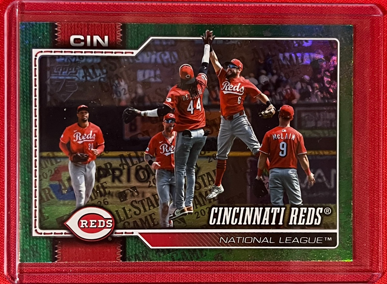 2026 Topps Series 2 Cincinnati Reds Team Card All-Star Game Parallel Green /99!