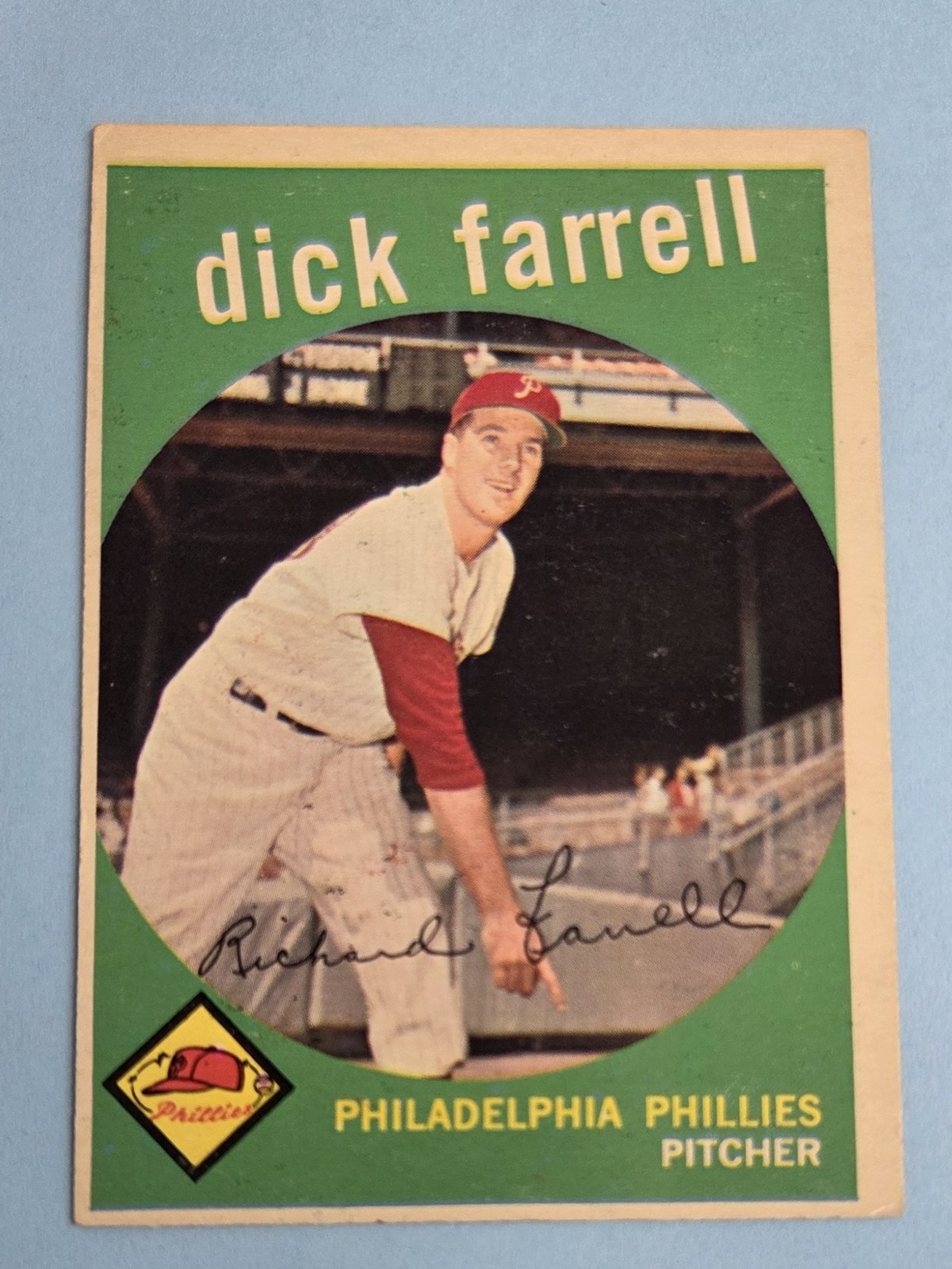 1959 Topps #175 Dick Farrell Philadelphia Phillies BASEBALL Card 4E