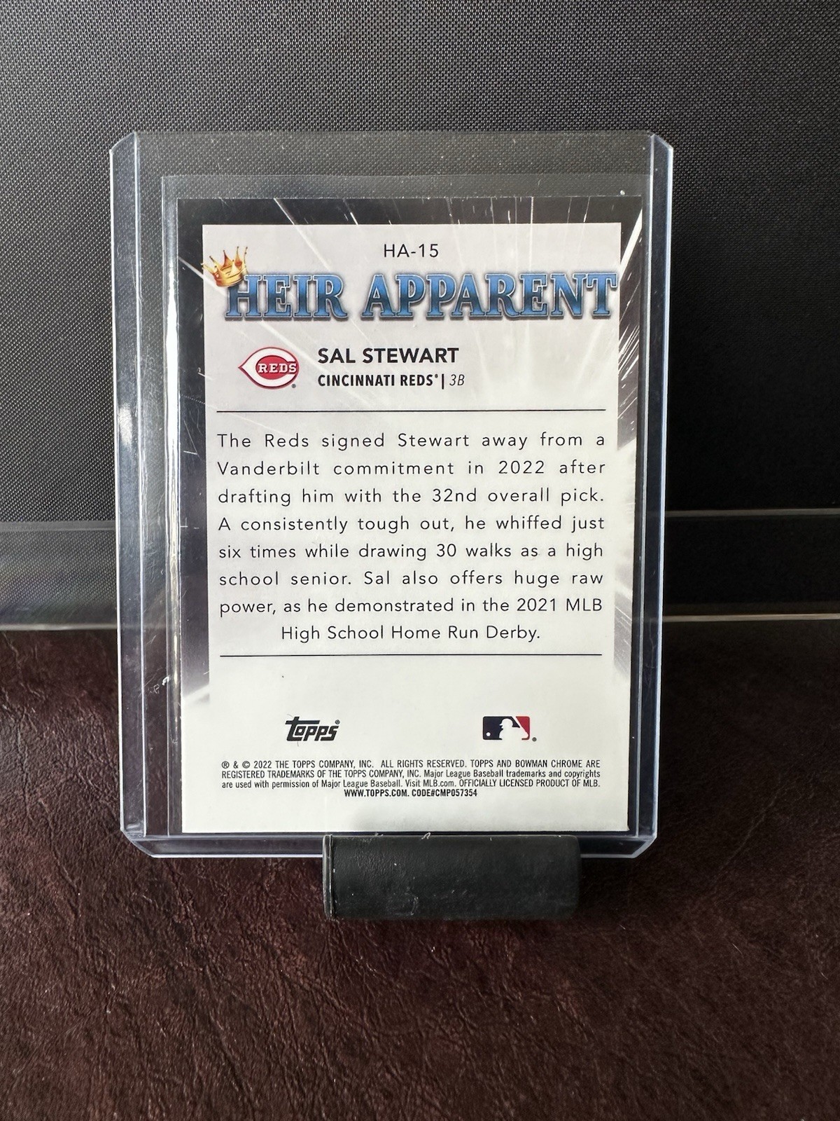 2022 Bowman Draft – Heir Apparent Sal Stewart #HA-15 (RC)
