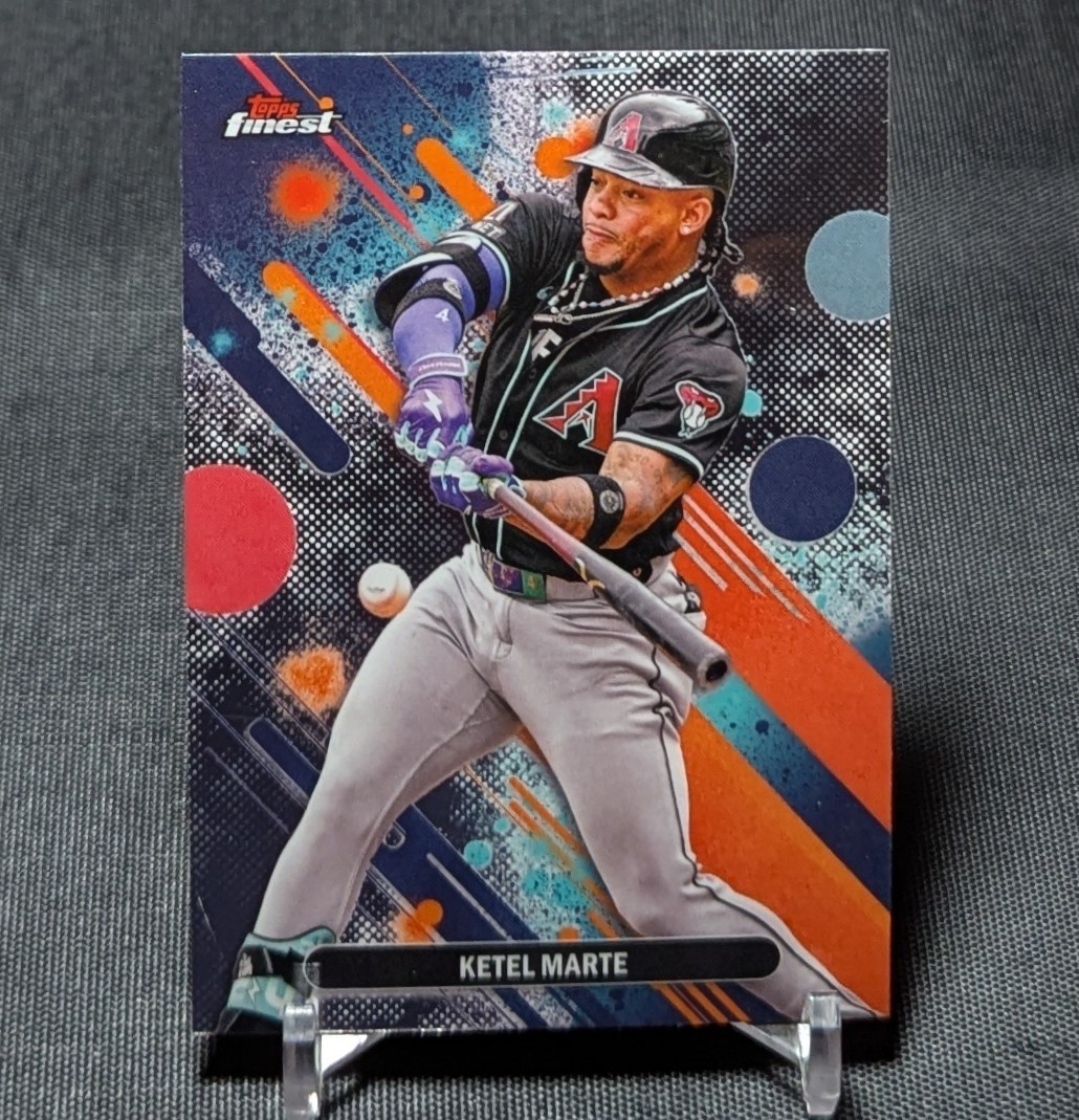 Ketel Marte Common 2025 Topps Finest Chrome Baseball #68 Arizona Diamondbacks