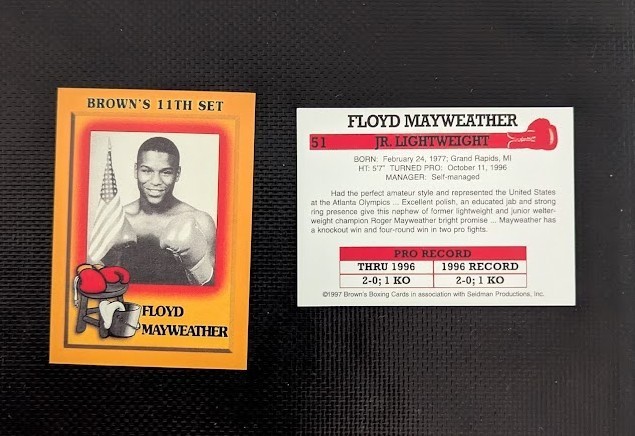 Floyd Mayweather Jr 1997 Reprint Brown’s Boxing RC 11th Set Card *RARE* RP