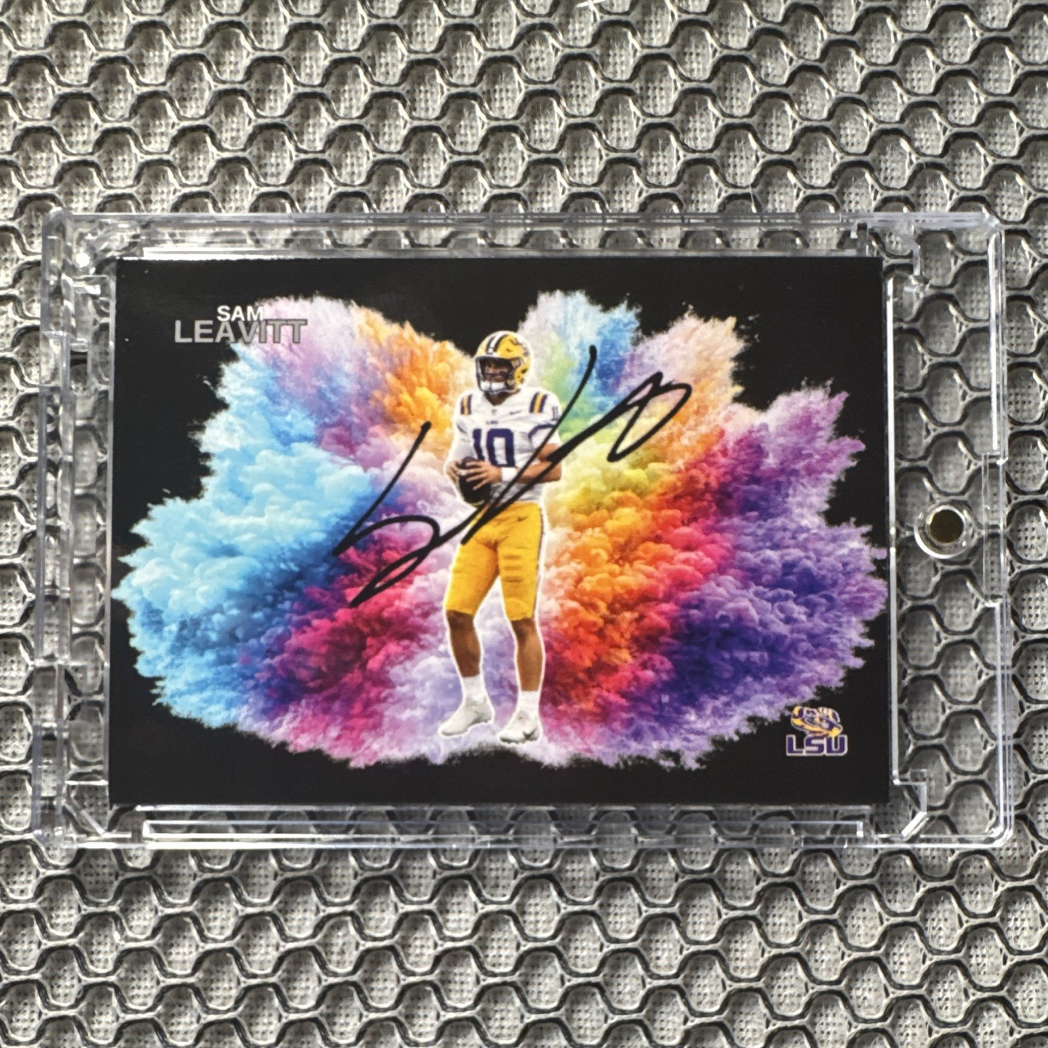 Custom Blast Sam Leavitt LSU Tigers Football Autographed Card #CB-111A