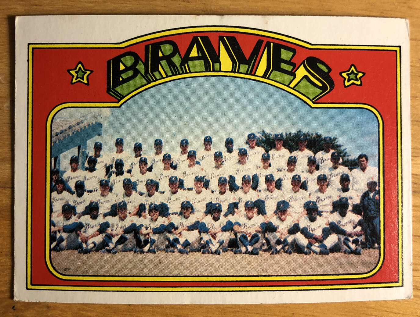 1972 Topps Braves Team Records #21 Hank Aaron Eddie Matthews Tommy Holmes; Fair