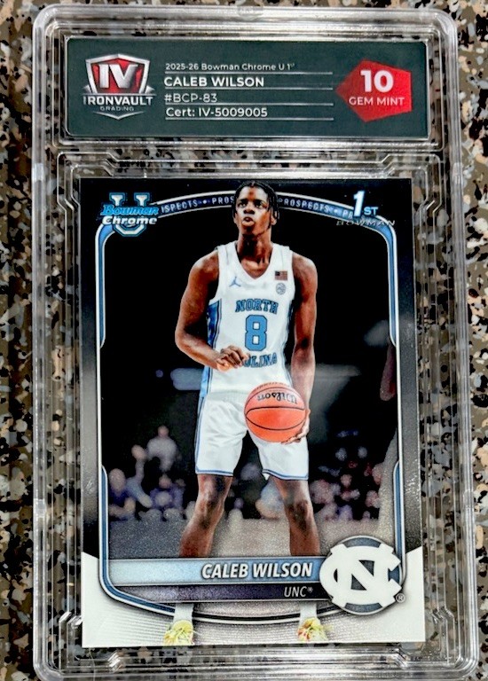 2025-26 Bowman – Chrome Prospects Caleb Wilson #BCP-83 (RC) Graded 10 Gem Mint
