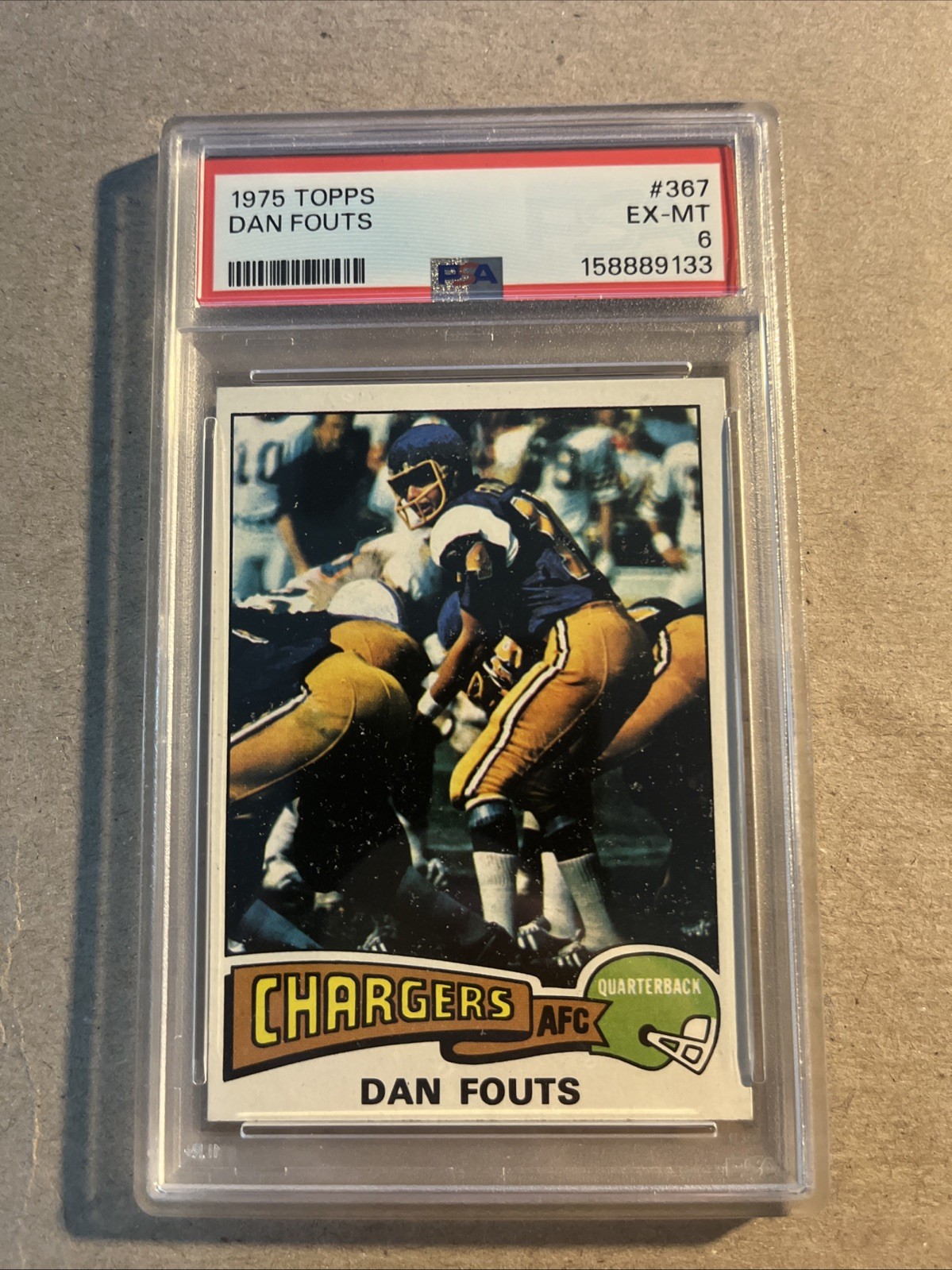 1975 Topps Dan Fouts #367 PSA 6