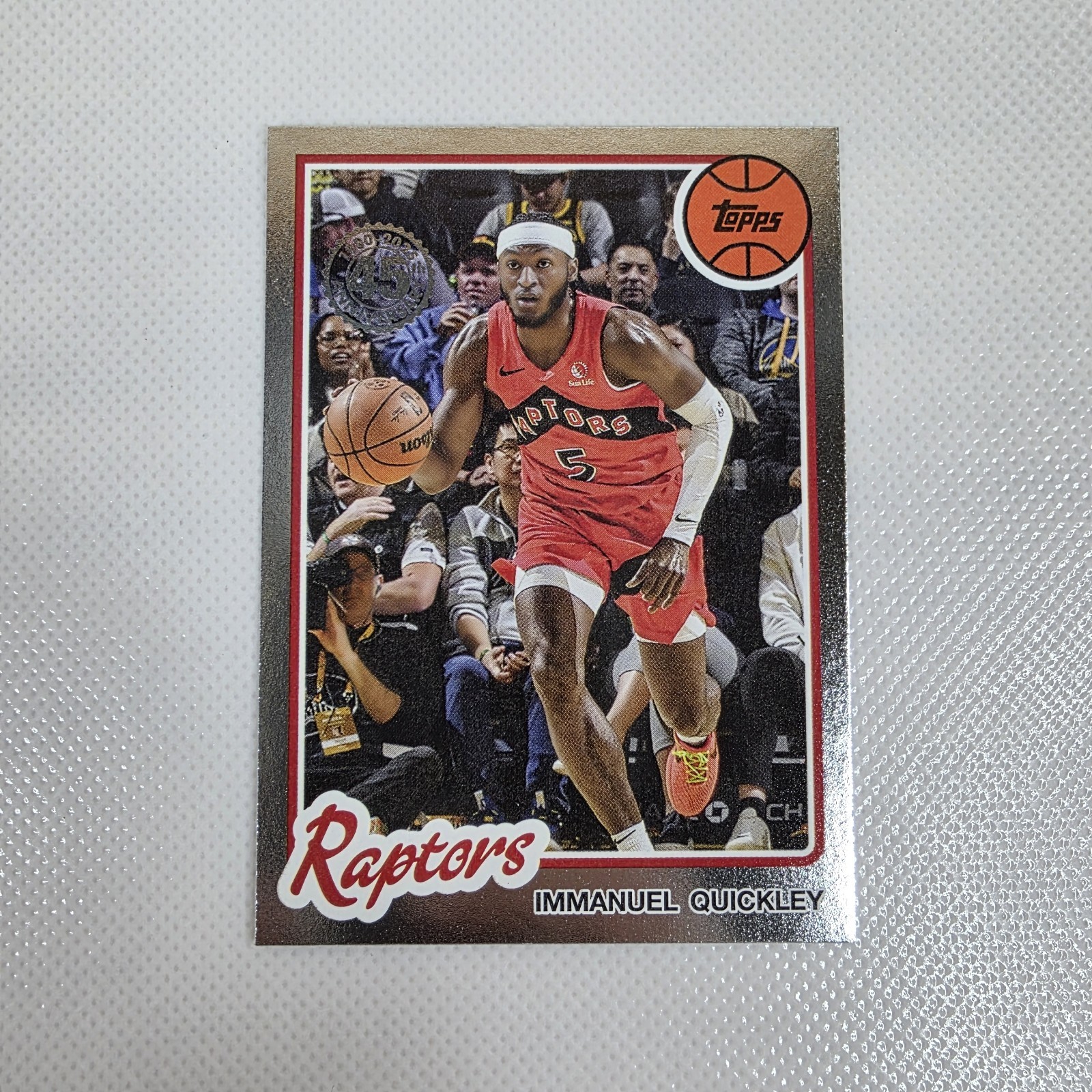 2025-26 Topps – Immanuel Quickley #80BK-8 45th Anniversary Silver Holo Foil NM